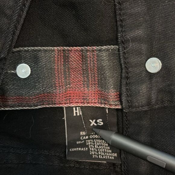 HUDSON jacket plaid black XS Jean jacket - Picture 5 of 6